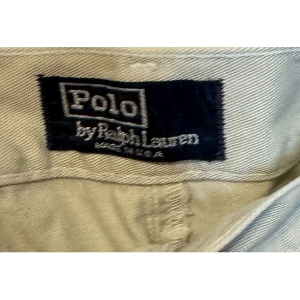 Polo Ralph Lauren Mens Dress Pants Vintage Chino Pleated 100% Cotton Khaki 38X34